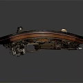 Detailed Mechanical Component Internal Structure With Orange Frame Circular Hole And Parts