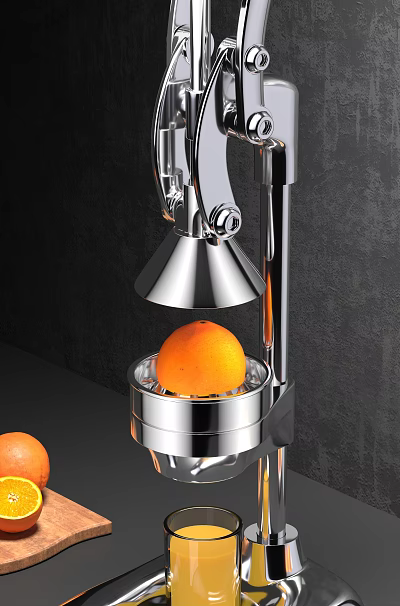 Stainless Steel Manual Citrus Juicer Efficiently Extracting Fresh Orange Juice 3d model
