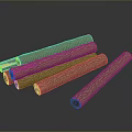 Several Brown Wooden Sticks With Textured Surface And Smooth Finish On Dark Background
