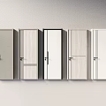 Various Design Hinged Doors With Wooden White And Gray Finishes For Home Interior