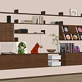 Antique Storage Rack Storage Cabinet Display Cabinet 3d model