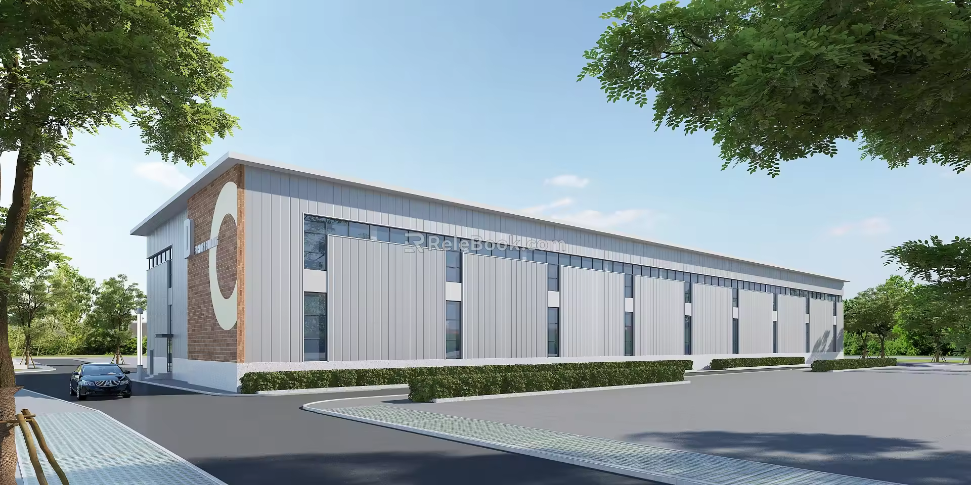 Modern Factory Building Factory Building 3d model