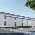 Modern Factory Building Factory Building 3d model