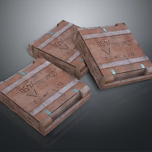 ammunition box arms box arms box military box wooden crate wooden crate old wooden crate wooden crate 3d model