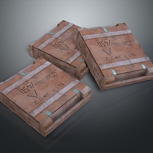 ammunition box arms box arms box military box wooden crate wooden crate old wooden crate wooden crate 3d model