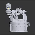 Industrial Equipment With Mechanical Arm And Top Sensor Unit On Sturdy Base
