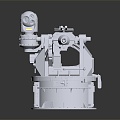 Turret turntable rail gun sci-fi tower defense 3d model