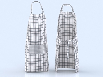 apron nanny skirt dress scarf 3d model