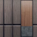 Modern Various Background Wall Panels Featuring Wooden Gray White Striped Textured Designs 3d model