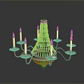 Elegant Vintage Lighting Fixture Set With Brass Frame Candle Shaped Bulbs And Transparent Glass Accents