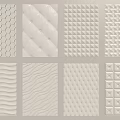 Soft Upholstered Panels With Various Textures And Patterns For Interior Design 3d model