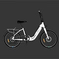 White LYNX Electric Bicycle with Modern Stylish Frame Black Seat and City Commuting Design Features