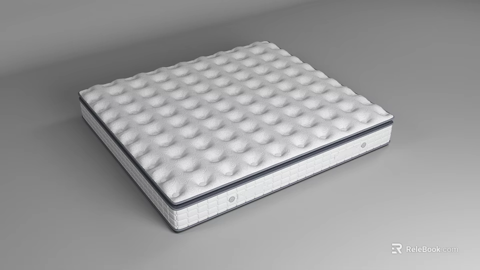Comfortable Modern Mattress With Quilted Bubble Surface And Supportive Design 3d model 