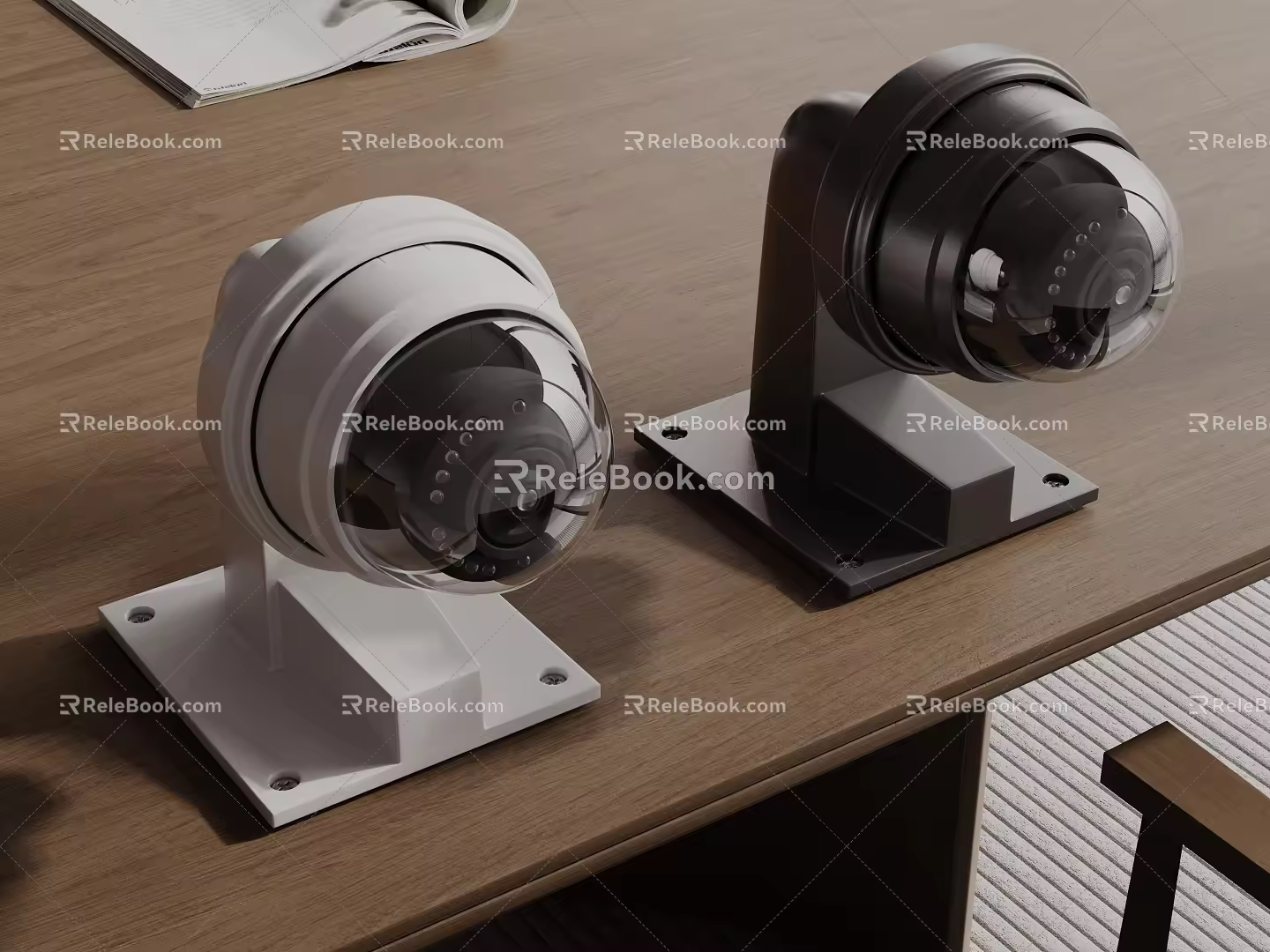 Modern security surveillance camera spherical camera monitor 3d model