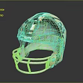 Medieval Weapon Helmet With Gold White Green Stripe Design And Protective Facemask