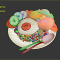Household Dinnerware Set Including Plate Spoon And Fork For Daily Food Serving