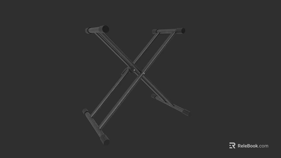 Sturdy X Shaped Folding Stand For Musical Instruments And Art Supplies 3d model 