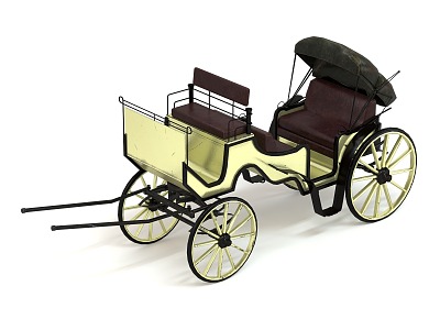 European Sightseeing Carriage 3d model