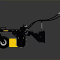 Black And Yellow Agricultural Tractor Attachment With Wheels Frame And Connection Arm