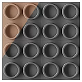Brown and Gray Circular Grid Pattern Wall Design for Modern Interior Spaces 3d model