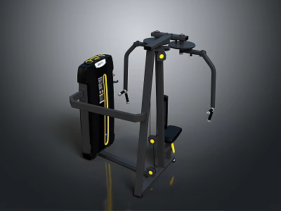Heavy Duty Commercial Gym Fitness Machine With Adjustable Handles And Padded Seat 3d model