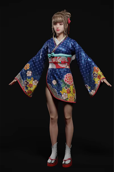 modern woman. 3d model