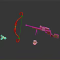 Crossbow Mechanical Crossbow Shift Bow and Arrow Shoot Far Equipment Weapons High-tech Crossbow 3d model
