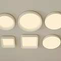 Modern Round and Square Ceiling Lights with Bright Illumination for Home Decor 3d model