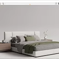 Modern Double Bed 3d model