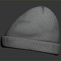 Gray Striped Knit Beanie With Soft Texture And Minimalist Design For Casual Winter Fashion