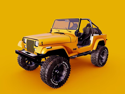 Hyundai buggy Jeep Wrangler 3d model