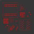 Decorative Ornament Set With Chess Tic Tac Toe Boards And Black White Pieces