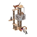 Nordic Cat Climbing Rack 3d model
