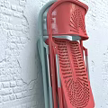 Stylish Indoor Folding Leisure Chairs With Perforated Design In Black Light Blue And Red