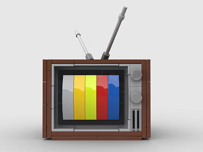 LEGO toy retro TV old TV color TV 3d model LEGO toy retro TV old TV color TV 3d model