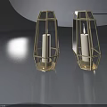Modern Glass Swing Door With Golden Frame For Interior Decoration Design