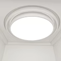 Modern Ceiling With Circular Layered Design And Built In Lighting 3d model