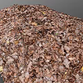Pile of Dry Brown Autumn Leaves Showing Natural Texture and Ground Cover