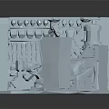 Modern White 3D Structural Model Featuring Detailed Interior Compartments And Framework