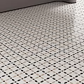 Tile Floor Design With Intricate Geometric Pattern And Neutral Color Tones 3d model
