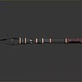 Metallic Long Handle Weapon With Glowing Accents And Intricate Patterns 3d model
