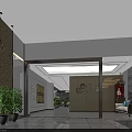 Modern Restaurant Interior With Stone Wall Wine Racks Bar Counter And Seating