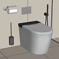 Smart toilet 3d model