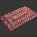 Ancient Red Architectural Brick With Carved Texture And Layered Structure