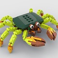 LEGO toy crab sea crab hairy crab king crab seafood animal 3d model