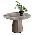 Coffee Table Side Table Low Table Plant Vase Green Planting Round Table Coffee Table Decorative Table Corner Table 3d model