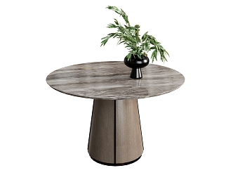 Coffee Table Side Table Low Table Plant Vase Green Planting Round Table Coffee Table Decorative Table Corner Table 3d model