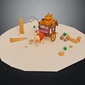 Modern Vans Ancient Shelf Cars Camel Vendors Rickbages 3d model
