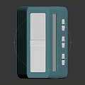 Teal Commercial Equipment With White Top Panel Digital Display And Control Buttons