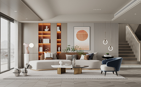 modern living room 3d model